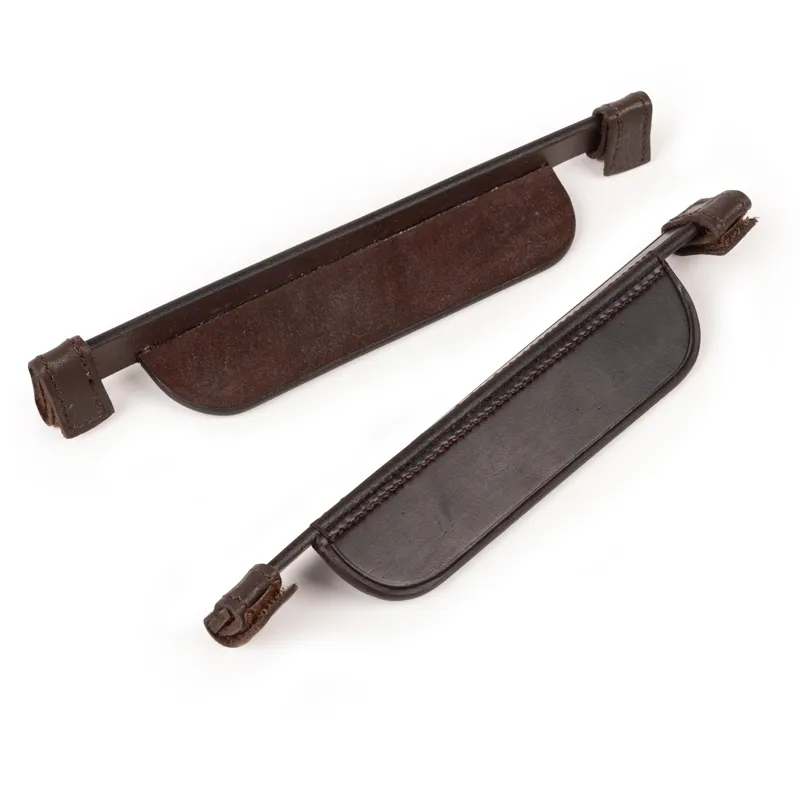 Shires Velociti Gara Leather Blinkers One Size - Havana 