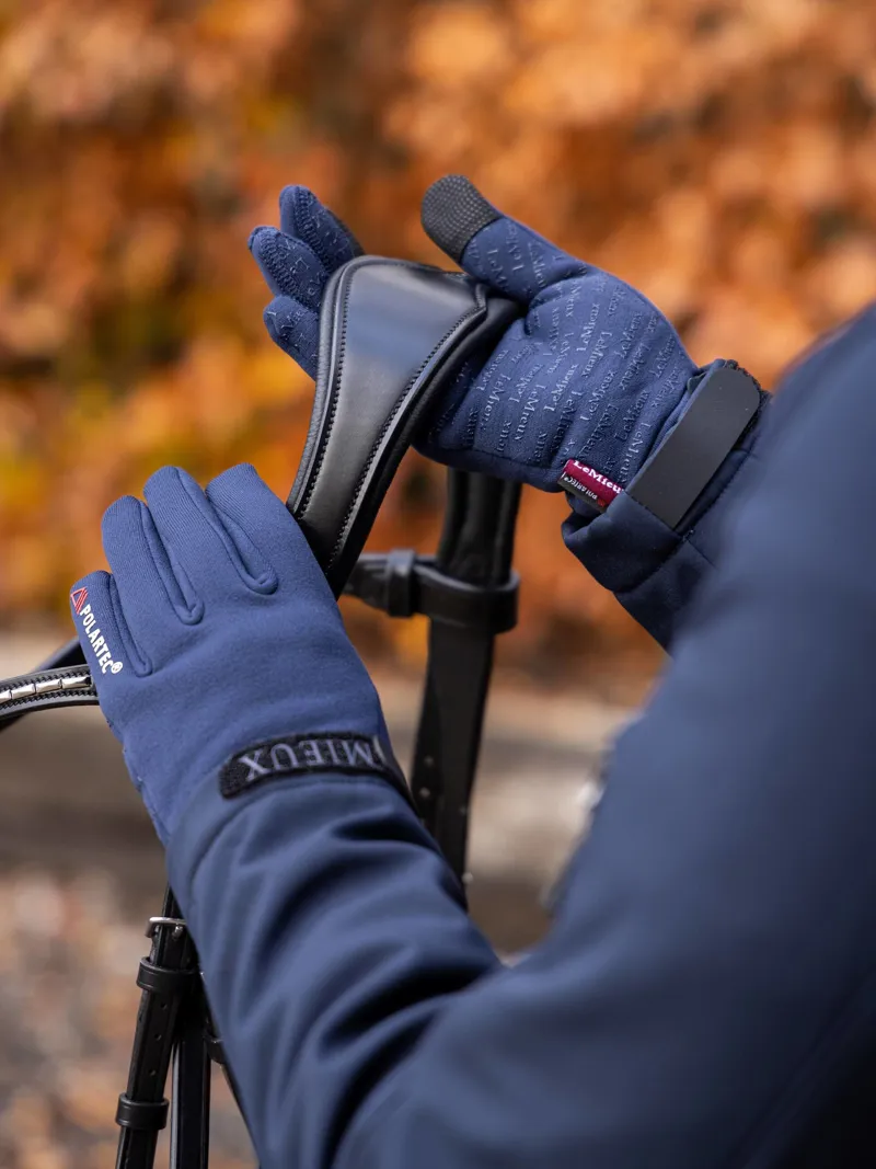 LeMieux Polartec Glove Navy-1