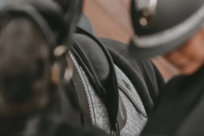 Kentucky Horsewear Saddle Pad Pied De Poule Black Dressage-3