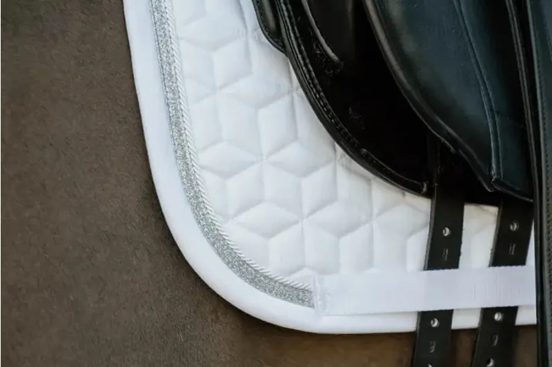 Kentucky Horsewear Saddle Pad Glitter Rope Dressage White-1