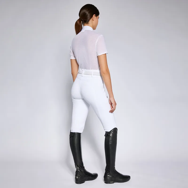 Cavalleria Toscana Jersey Polka Dot Ladies  Competition Shirt White-1