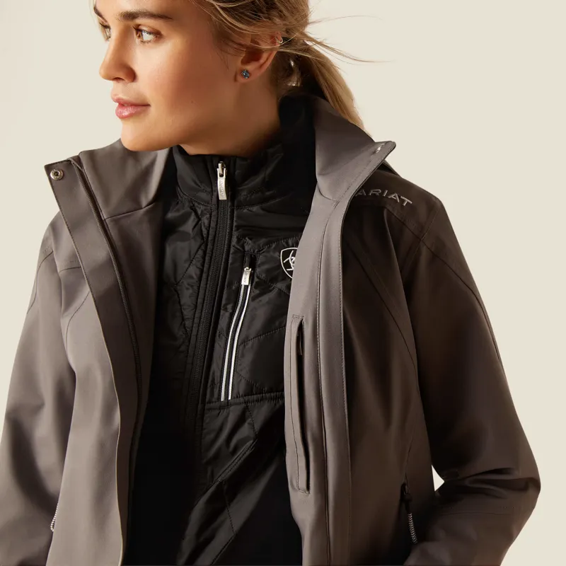 Ariat Coastal Waterproof Jacket Plum Grey-2