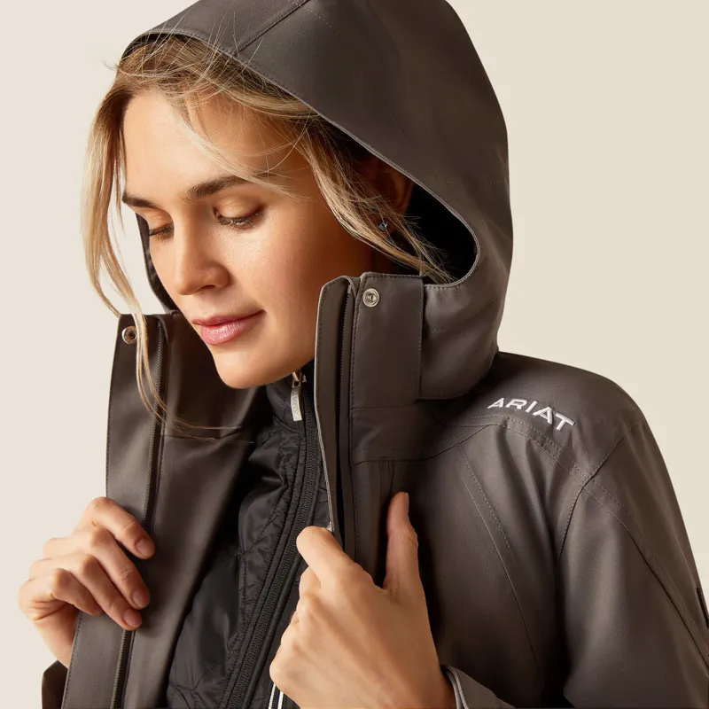 Ariat Coastal Waterproof Jacket Plum Grey-3