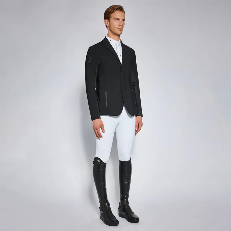 Cavalleria Toscana R-EVO Mens Light Tech Knit Zip Riding Jacket Navy-5