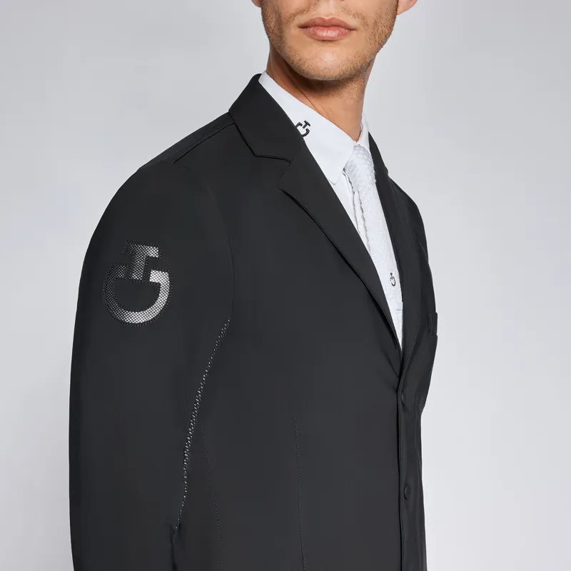 Cavalleria Toscana R-EVO Mens Light Tech Knit Zip Riding Jacket Navy-1