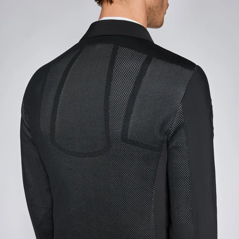 Cavalleria Toscana R-EVO Mens Light Tech Knit Zip Riding Jacket Navy-2