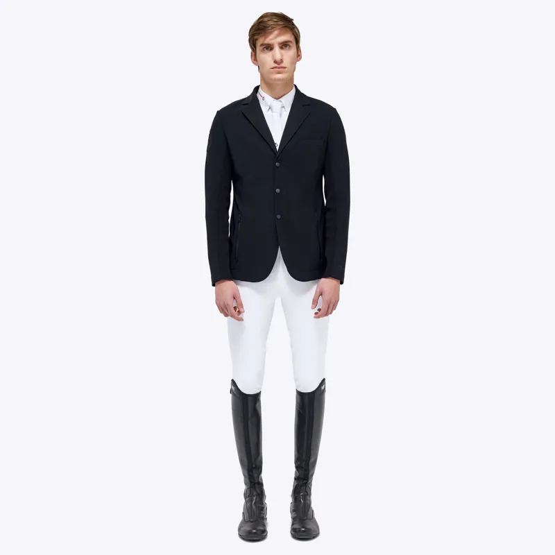 Cavalleria Toscana R-EVO Mens Light Tech Knit Zip Riding Jacket Black-2