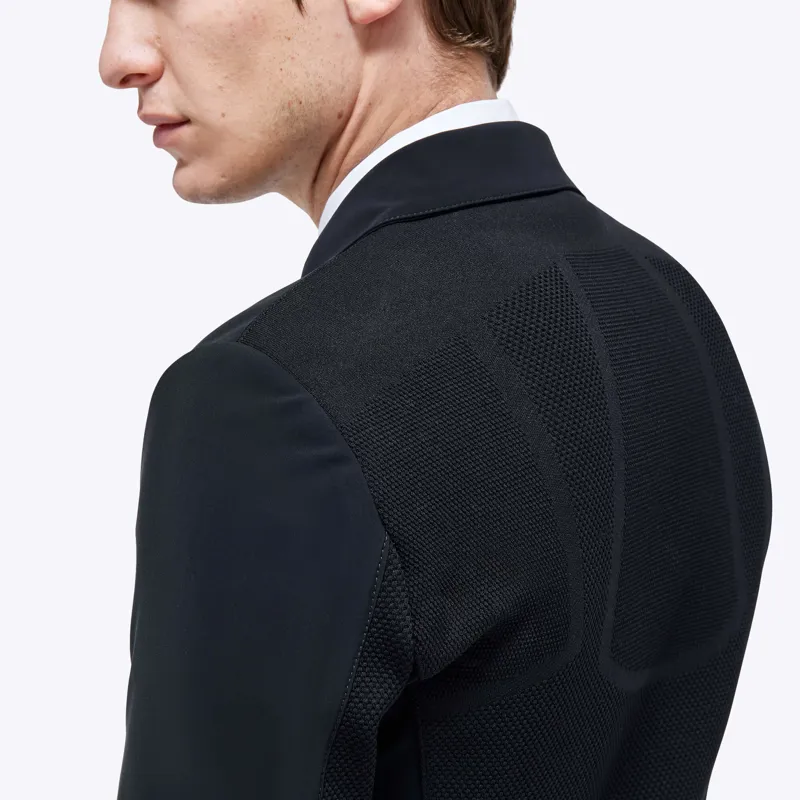 Cavalleria Toscana R-EVO Mens Light Tech Knit Zip Riding Jacket Black-1