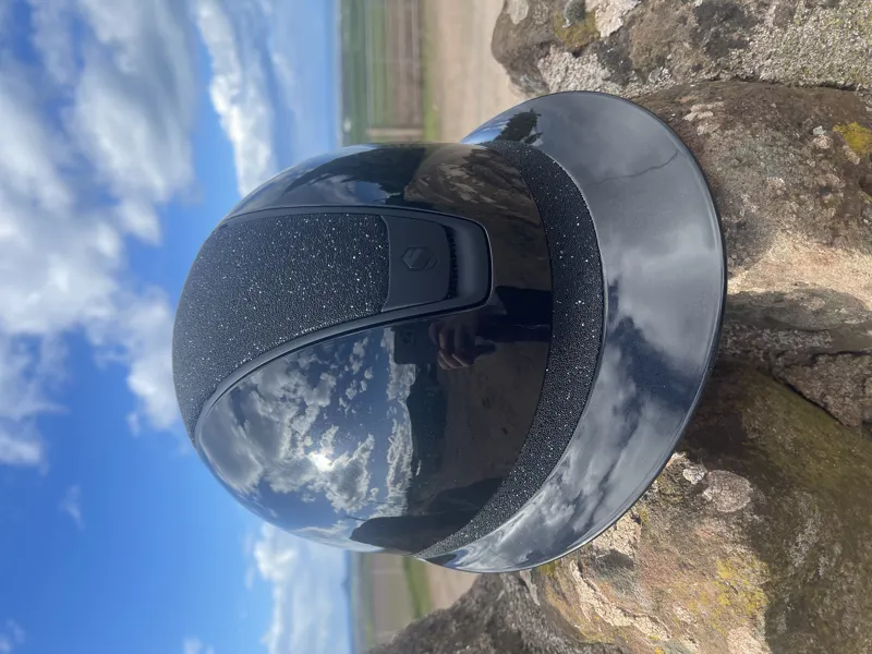 Samshield MissShield V2 Glossy Black Crystal Fabric Top and Band -1