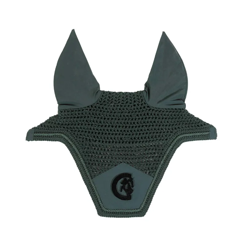 Kentucky Horsewear Fly Veil Wellington 3D Logo Pine Green
