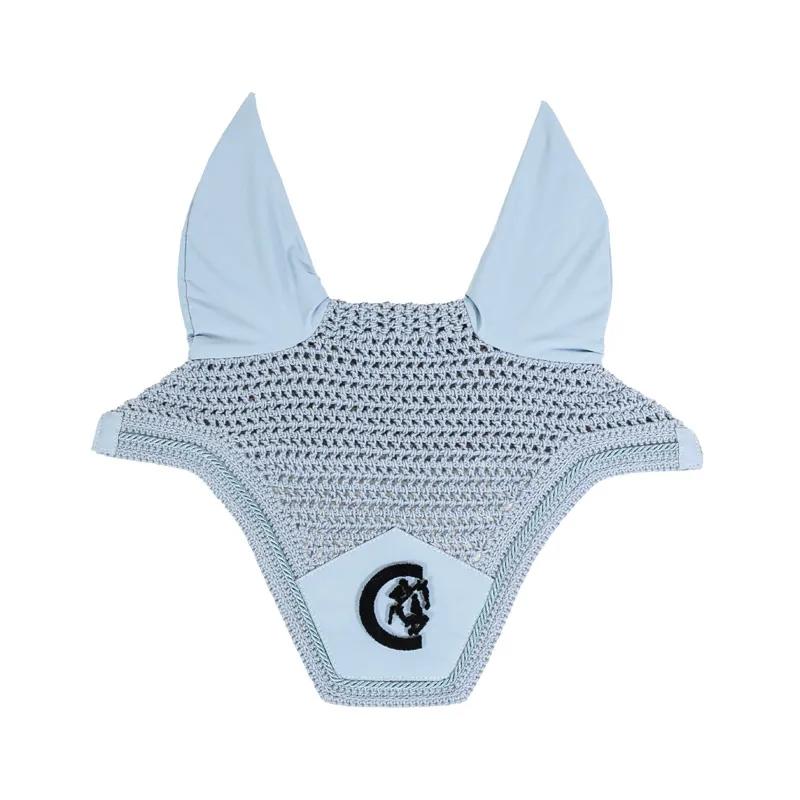Kentucky Horsewear Fly Veil Wellington 3D Logo Light Blue