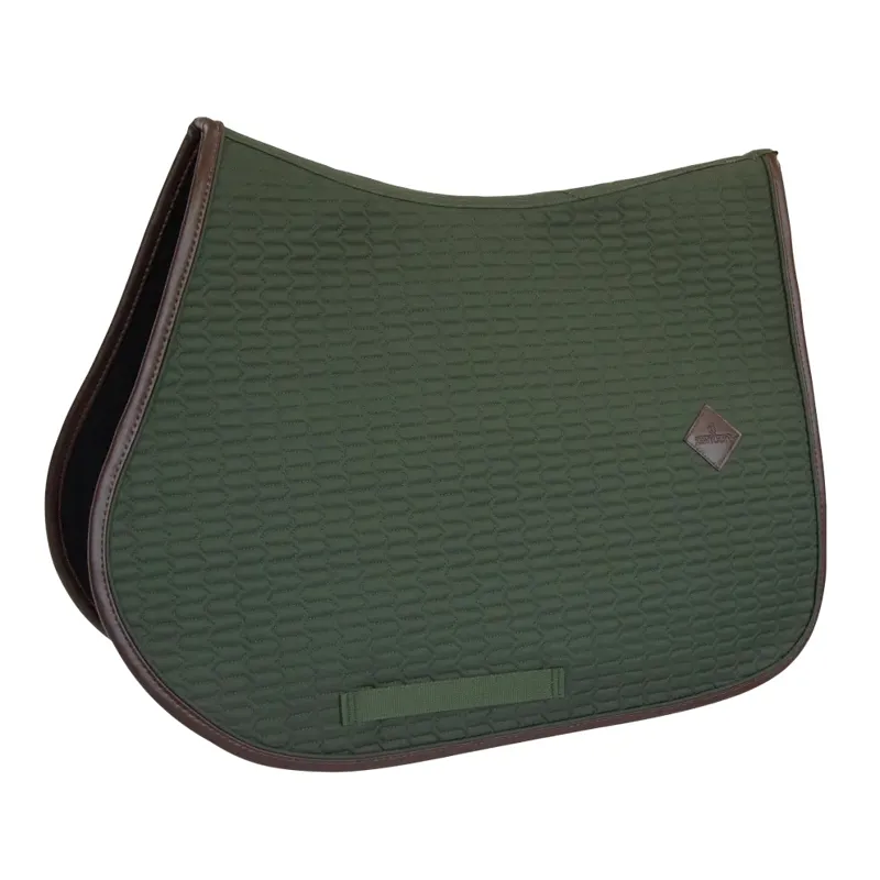 Kentucky Horsewear Saddle Pad Color Edition Leather Jumping Olive Green
