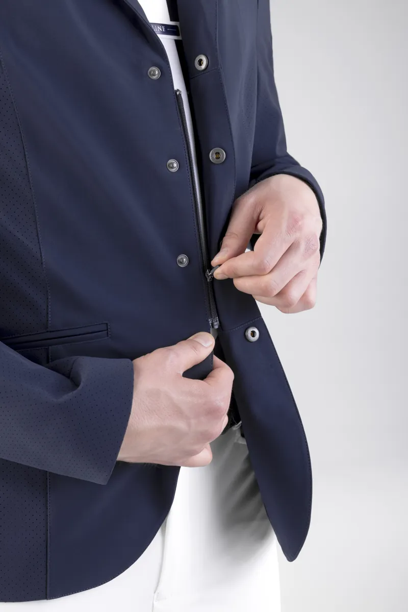 Equiline Croky Mens Competition Jacket B-Move Microholes Blue-1