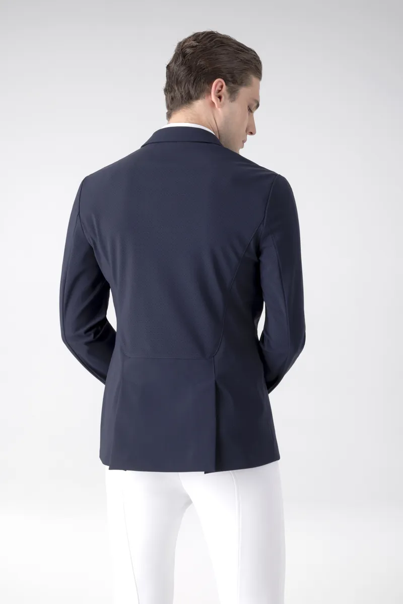 Equiline Croky Mens Competition Jacket B-Move Microholes Blue-3