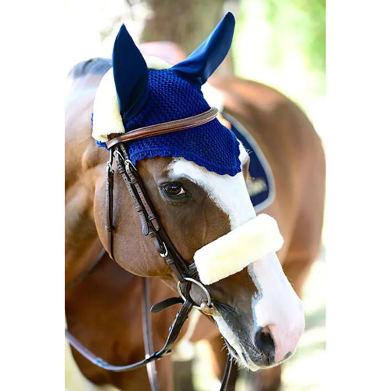Kentucky Horsewear Sheepskin Noseband Cover Natural