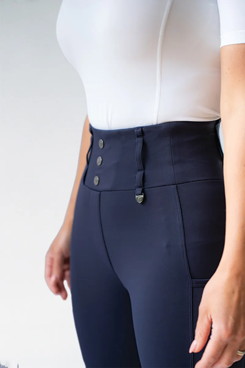 Woof Wear Vision Ladies Riding Tights Navy-3