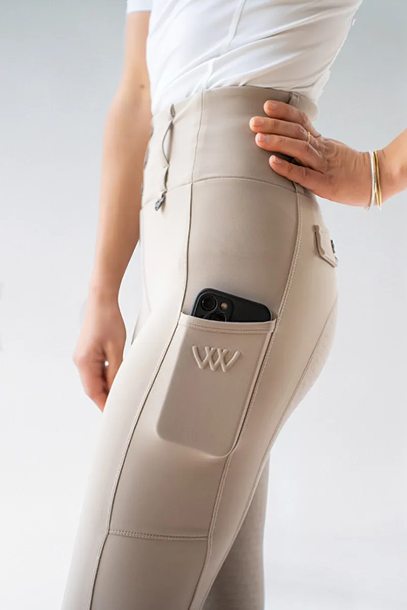 Woof Wear Vision Ladies Riding Tights Stone-3