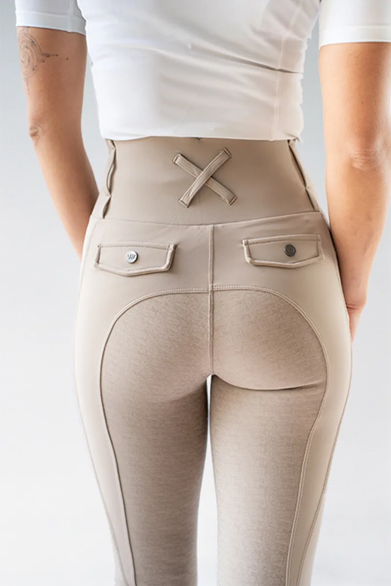 Woof Wear Vision Ladies Riding Tights Stone-4