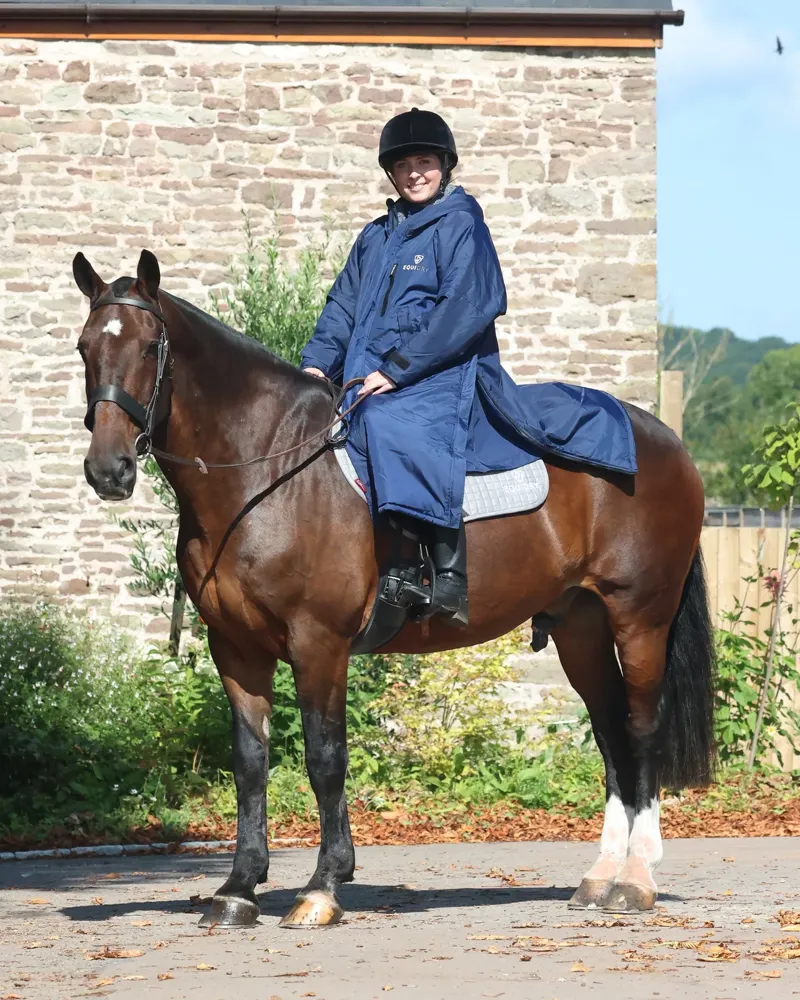 Equidry Evolution Women's Thick Fleece - Navy/Grey-4