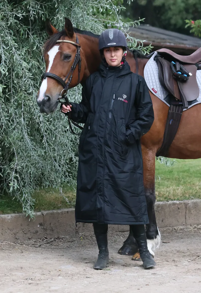 Equidry Evolution Women's Thick Fleece - Black/Peacock Pink-3