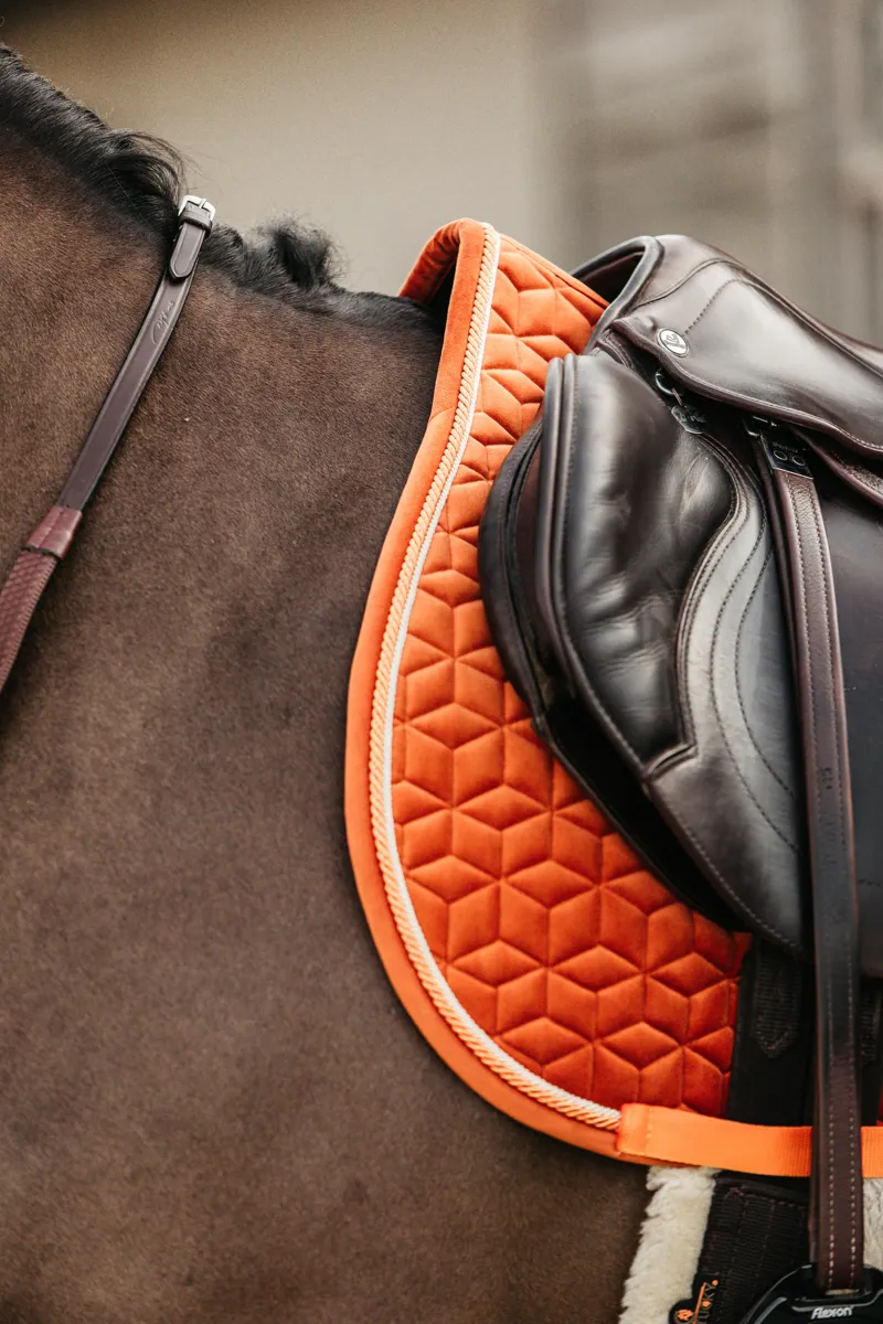 Kentucky Horsewear Saddle Pad Velvet SJ Orange-5