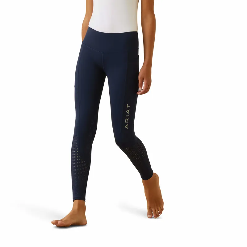 Ariat Youth EOS Knee Grip Tights Navy