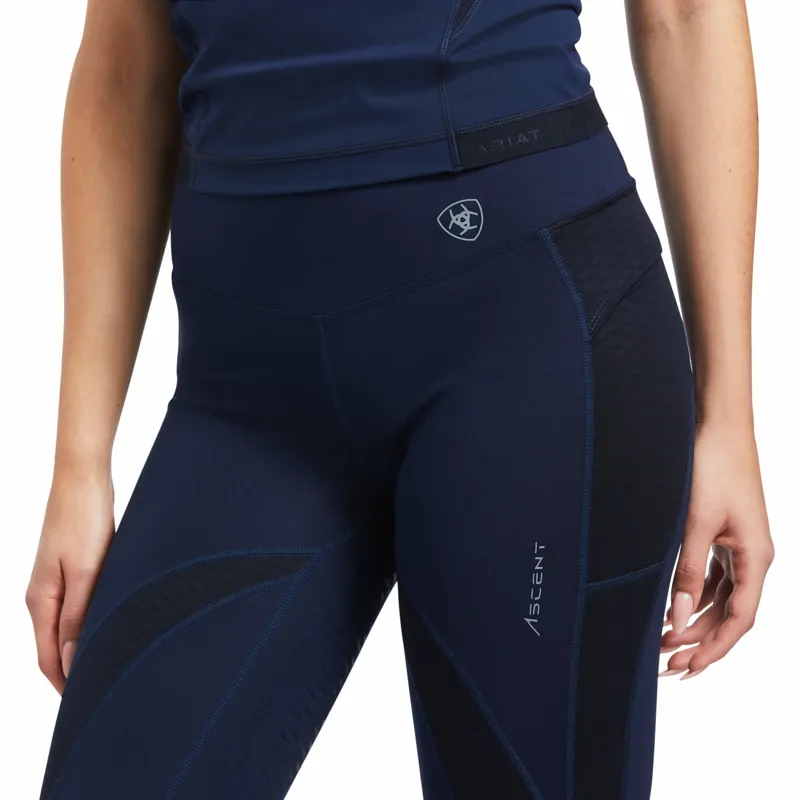 Ariat Ascent Half Grip Ladies Riding Tights Navy-3