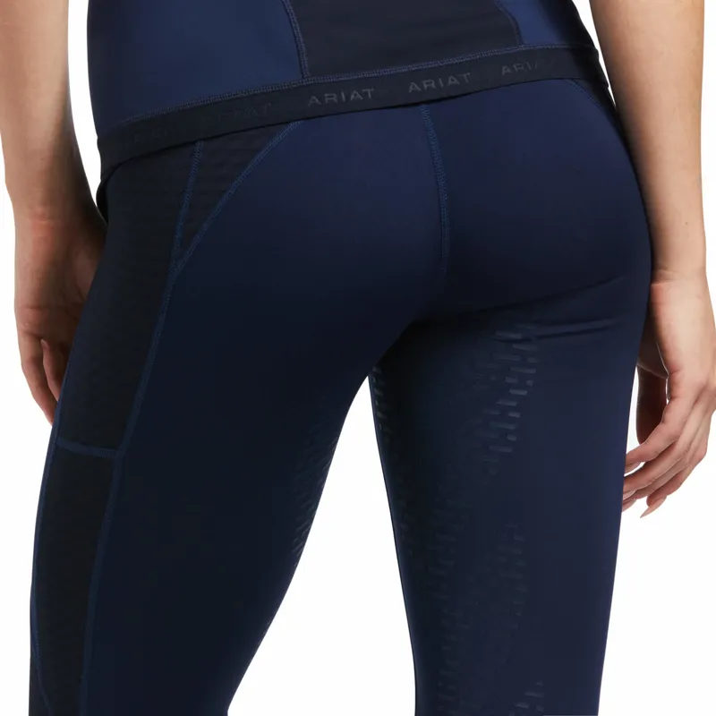 Ariat Ascent Half Grip Ladies Riding Tights Navy-2