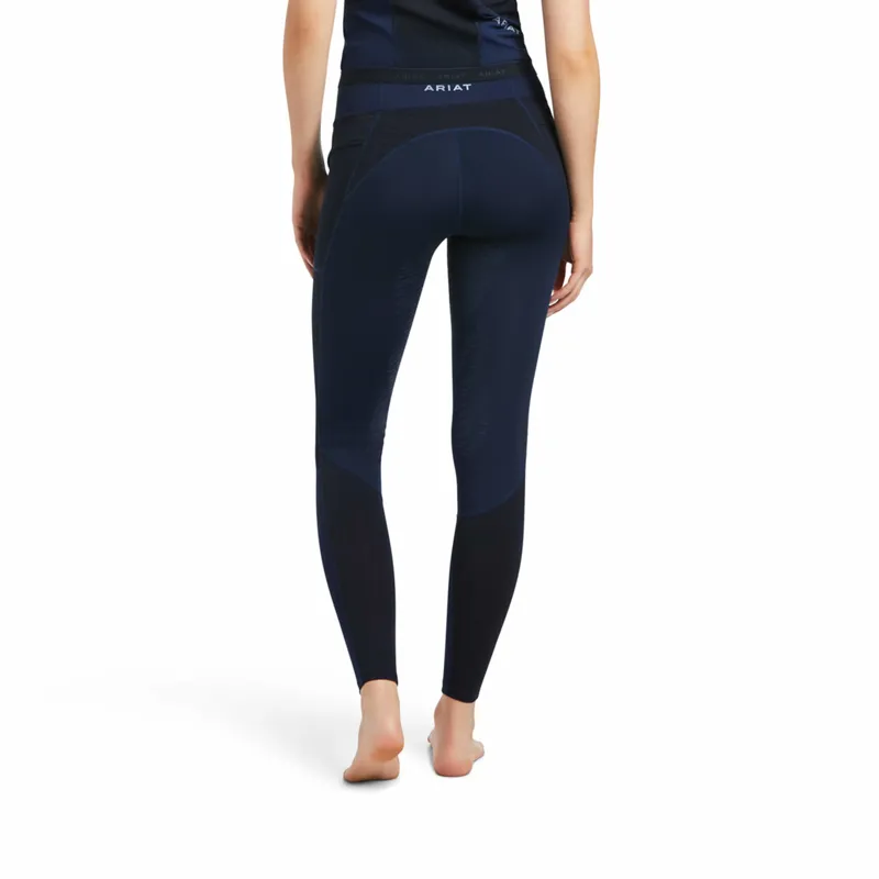 Ariat Ascent Half Grip Ladies Riding Tights Navy-1