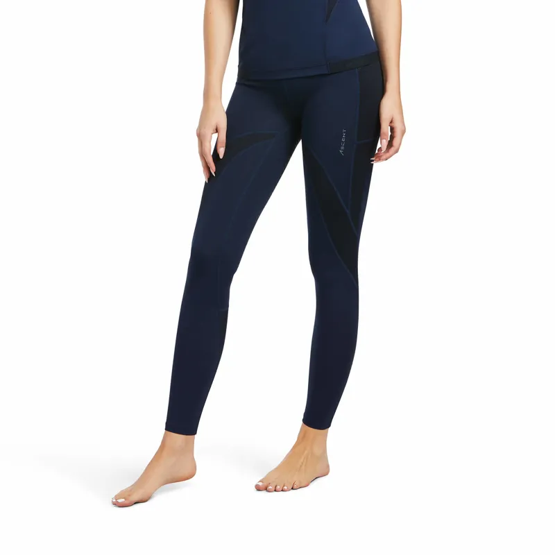 Ariat Ascent Half Grip Ladies Riding Tights Navy