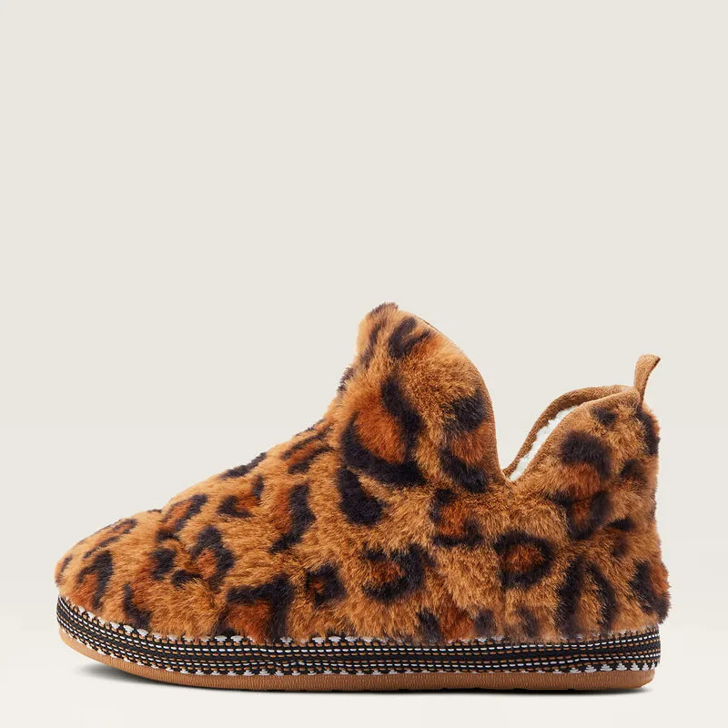 Ariat Bootie Slipper Fuzzy Leopard Print-3