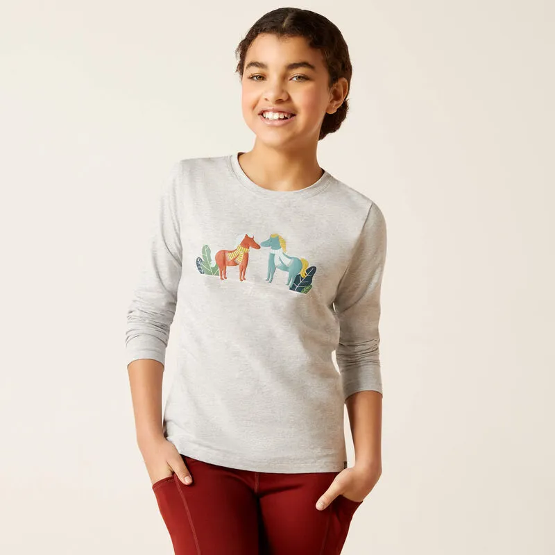Ariat Kids Winter Fashions T-Shirt Heather Grey-2