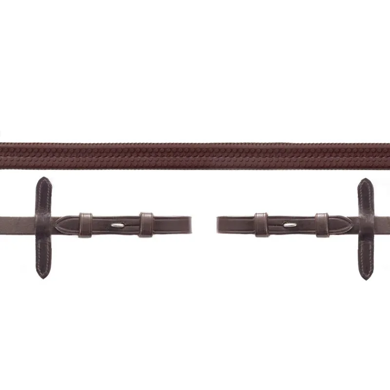 Schockemohle Rubber Grip Reins Brown-1