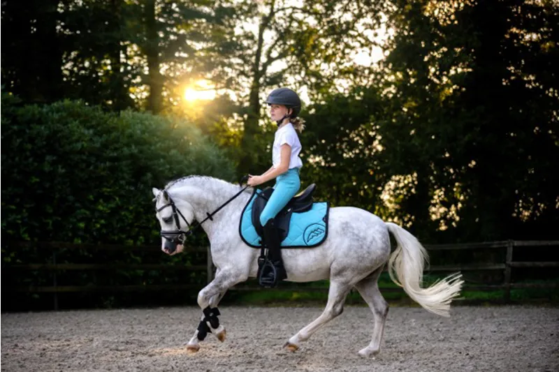 Equiline Enage Pony Rombo Saddle Cloth - Aquarelle-2