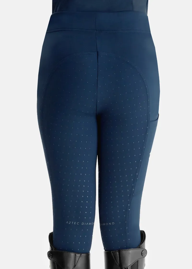 Aztec Diamond YR Navy Full Seat Leggings-2
