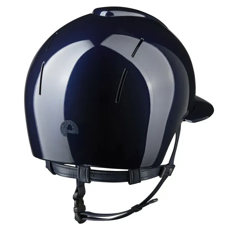 KEP Smart Nova Metal Polish Blue Star Riding Helmet-1