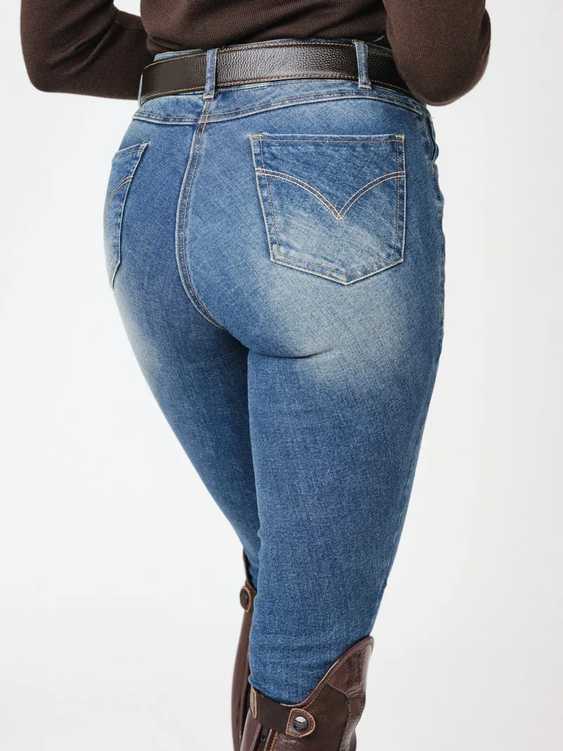 PS of Sweden Ellie Knee Grip Breech Blue Denim-2