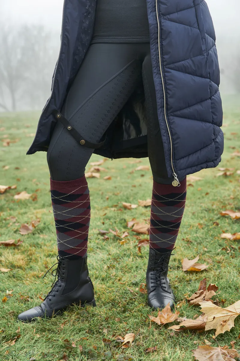 Covalliero Ladies Quilted Long Coat Navy-4