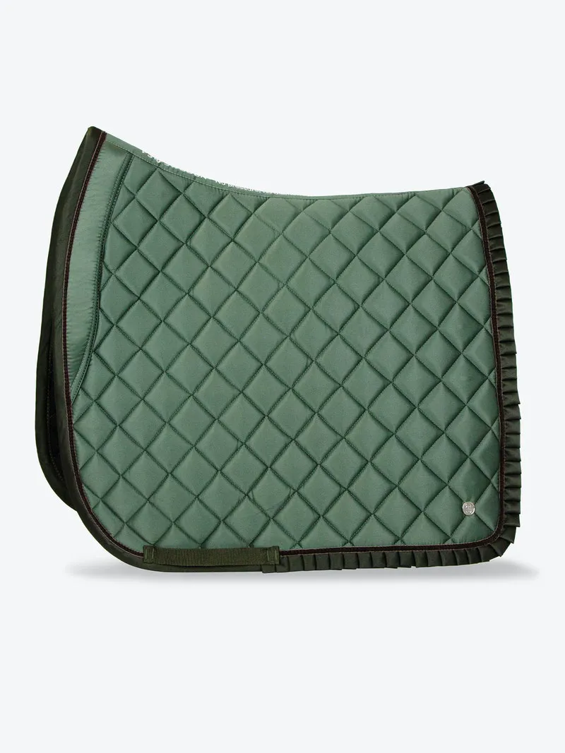 PS of Sweden Saddle Pad Dressage Ruffle Hunter Green 