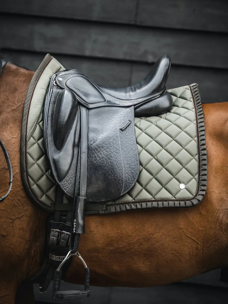 PS of Sweden Saddle Pad Dressage Ruffle Hunter Green -1