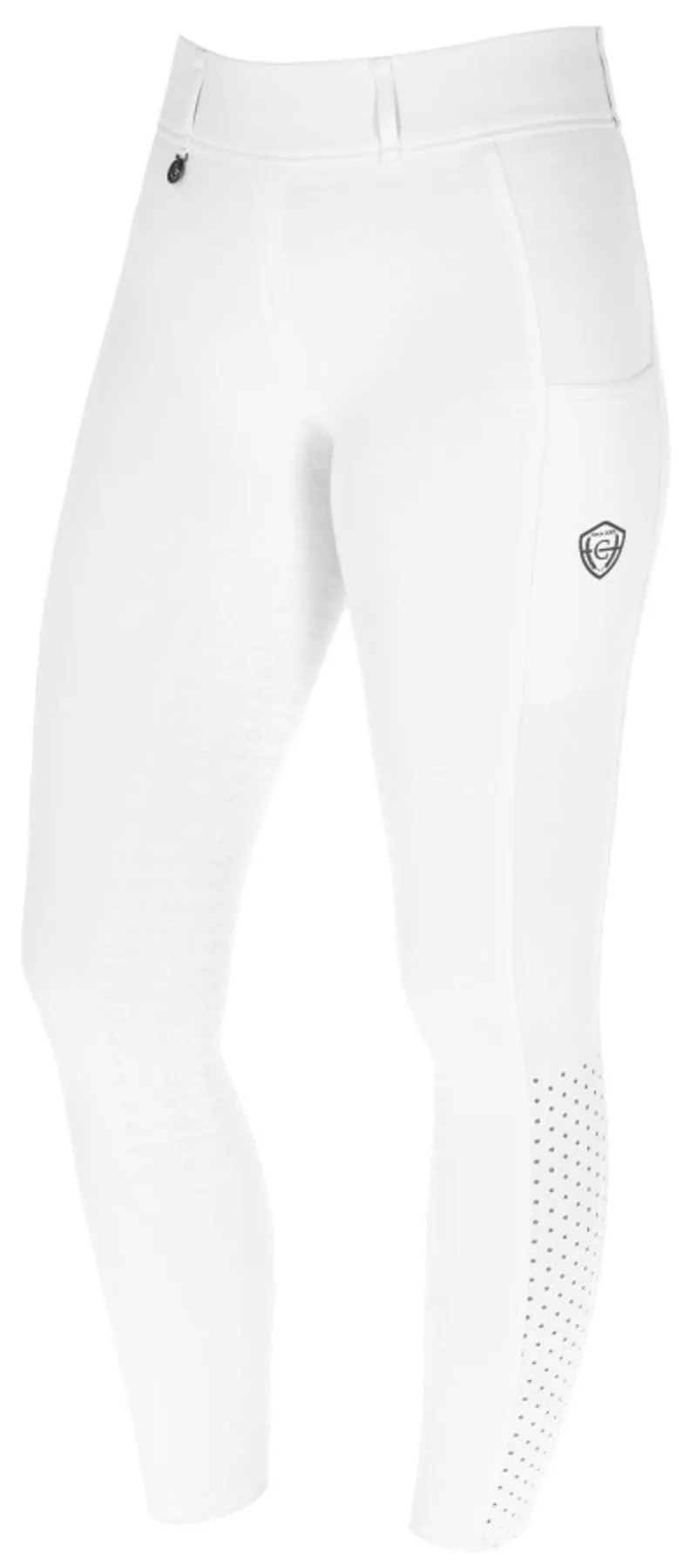 Covalliero Compression Riding Tights Child White
