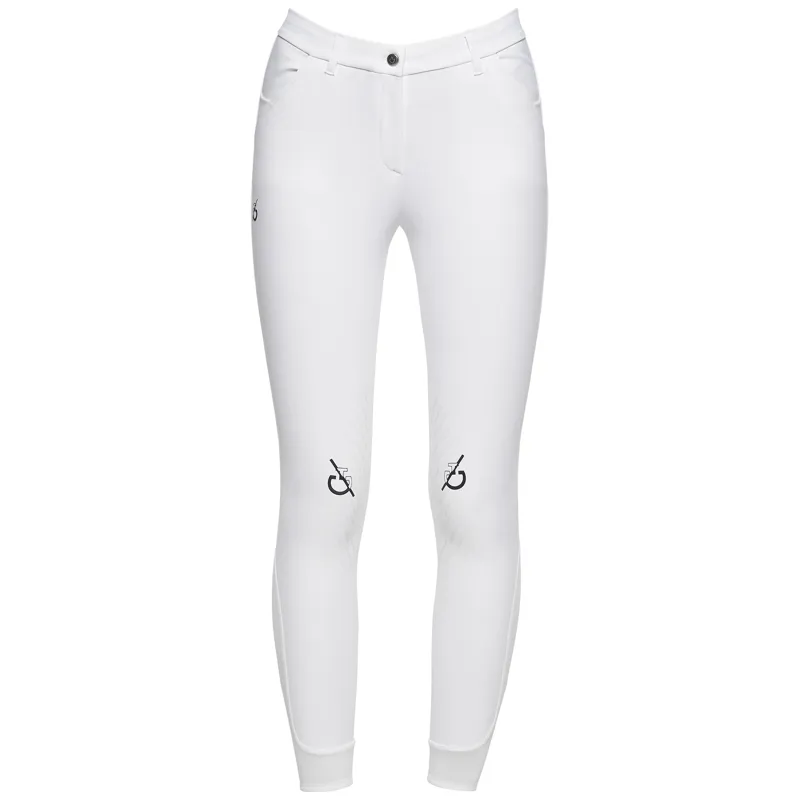 Cavalleria Toscana Team Red Stripe Knee Grip Breech White-5