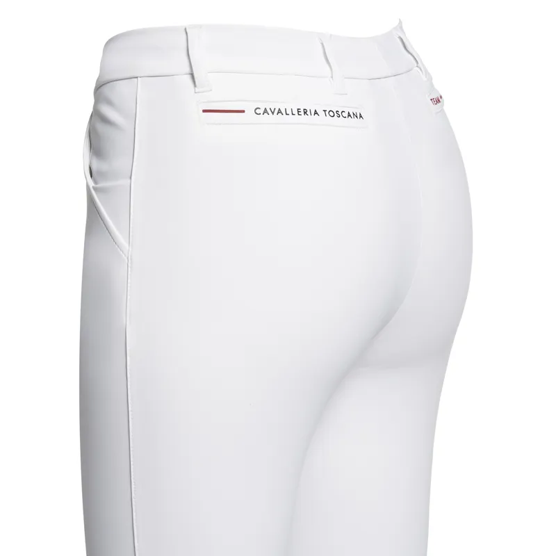 Cavalleria Toscana Team Red Stripe Knee Grip Breech White-3