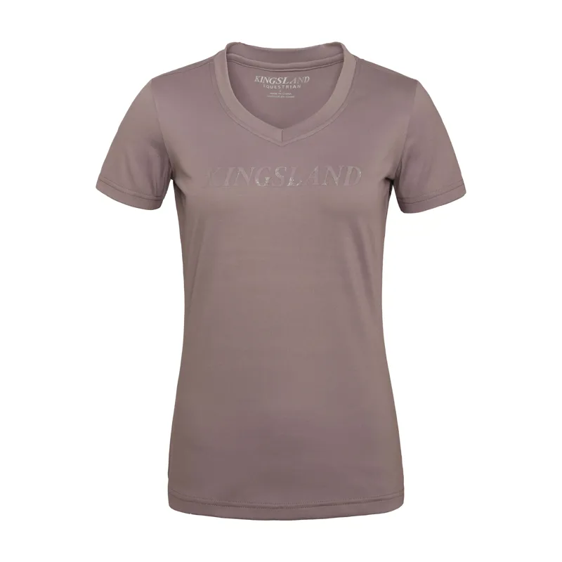 Kingsland Bianca V Neck T- Shirt Purple Flint