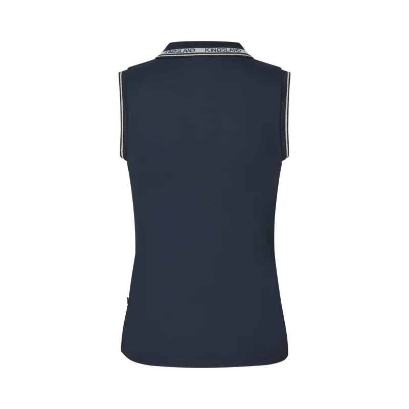 Kingsland KLNaira Ladies Pique Sleeveless Polo Navy-1