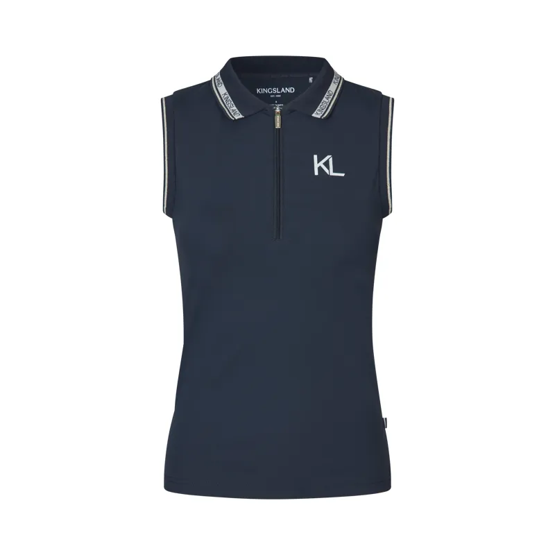 Kingsland KLNaira Ladies Pique Sleeveless Polo Navy