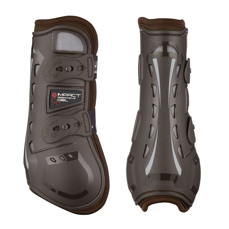LeMieux Impact Responsive Tendon Boots Brown