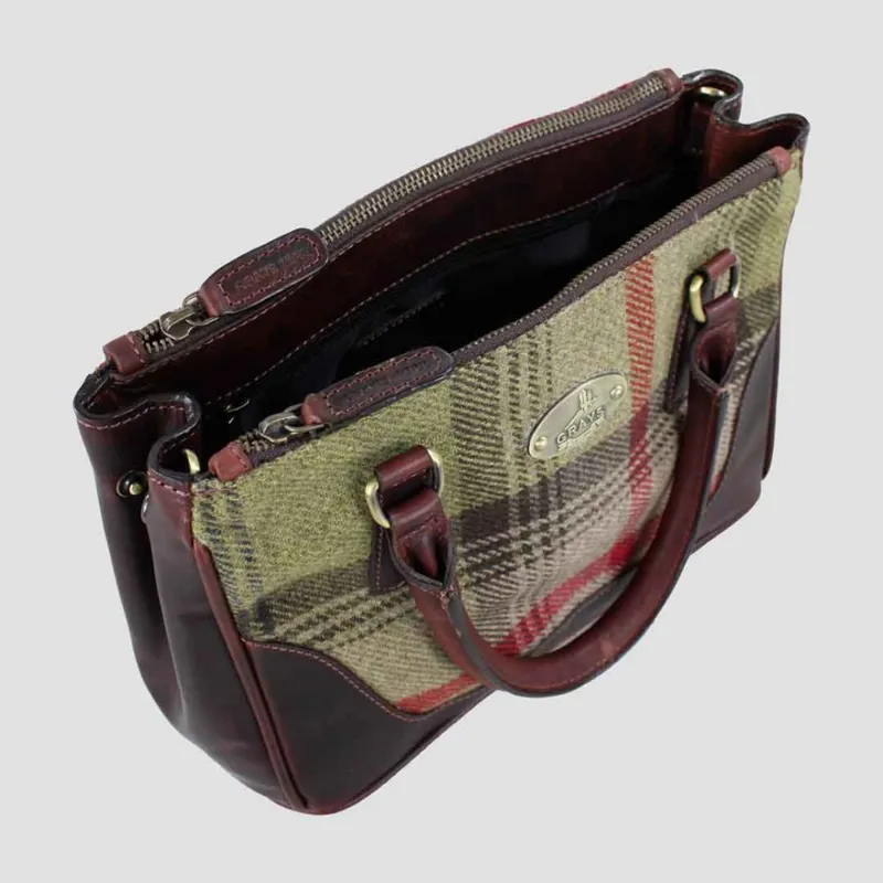 Grays Jodie Handbag Brown and Tweed-1