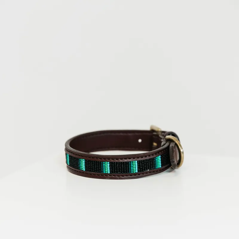 Kentucky Horsewear Dog Collar Handmade Pearl Black