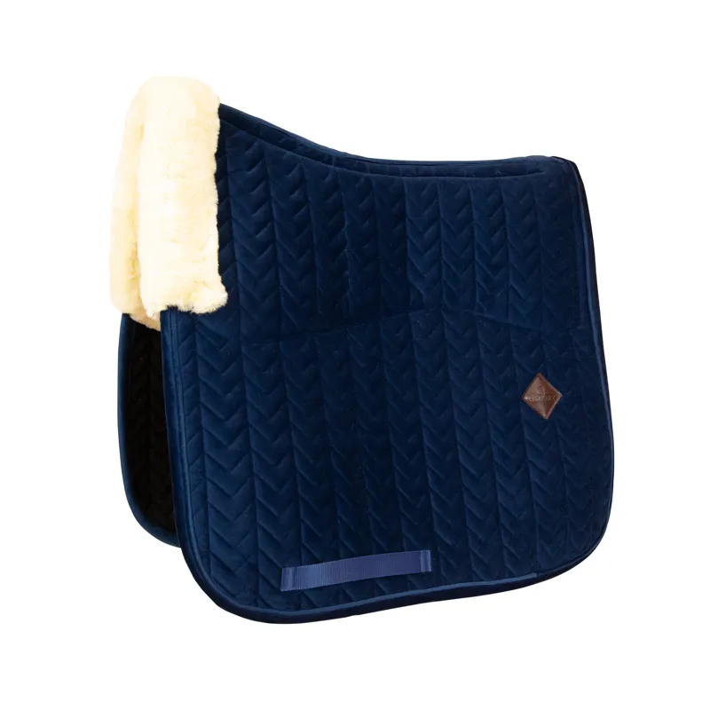 Kentucky Horsewear Skin Friendly Saddle Pad Velvet Dressage Navy
